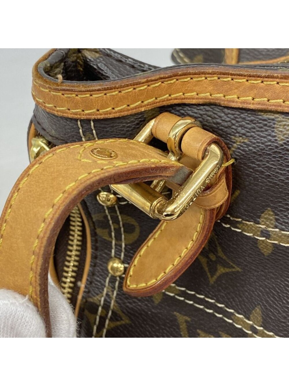 Louis Vuitton Handbag Monogram Rivet Brown - Picture 9 of 11